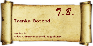 Trenka Botond névjegykártya